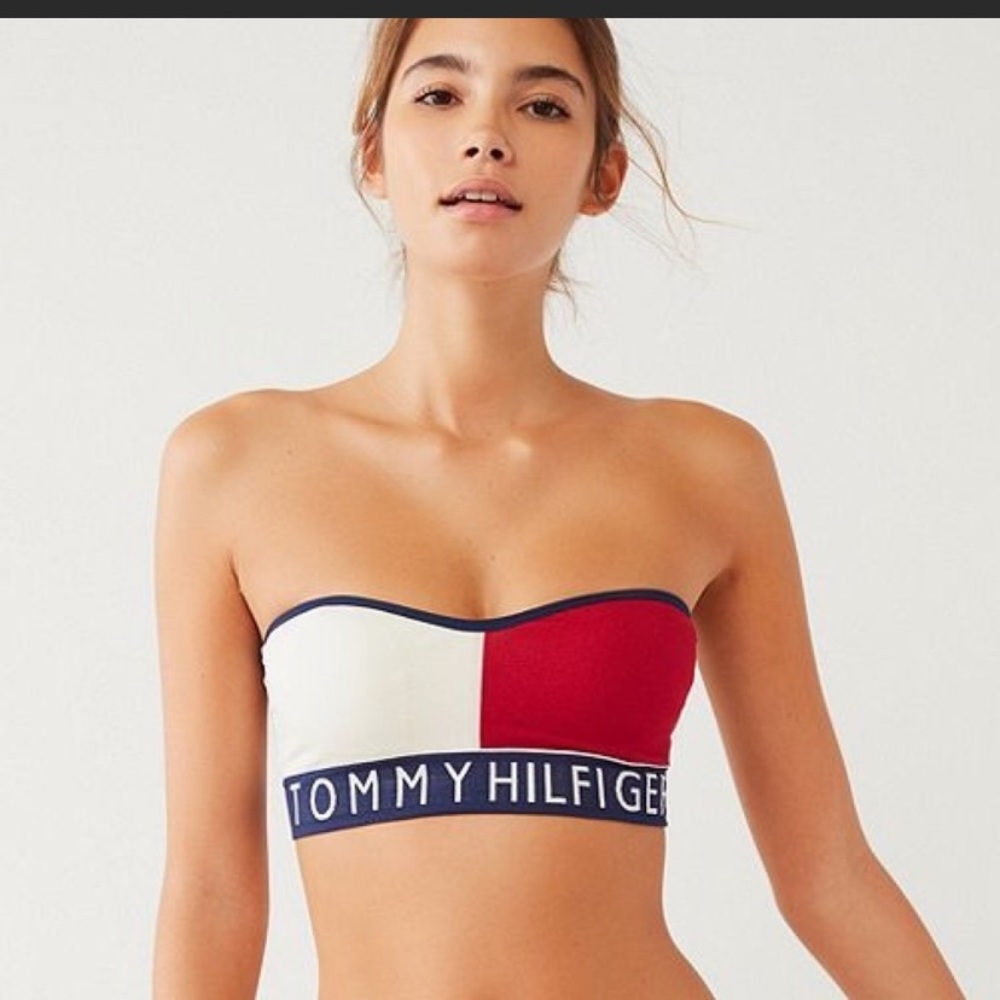Tommy Hilfiger mesh back seamless bandeau top